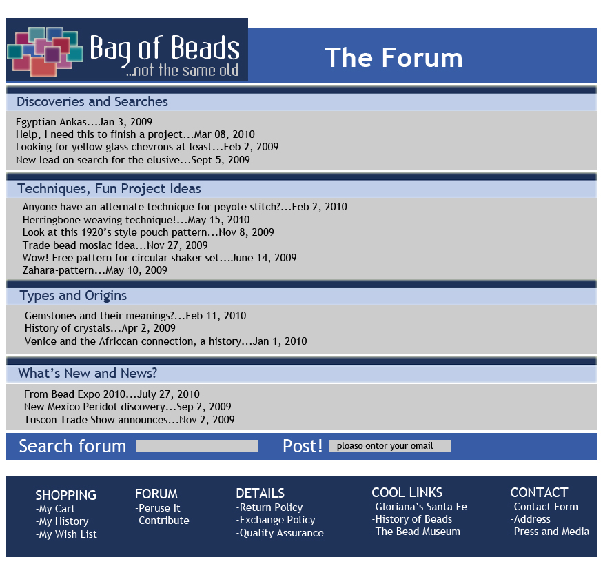 image placeholder for forum page