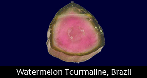 photo of watermelon tourmaline bead